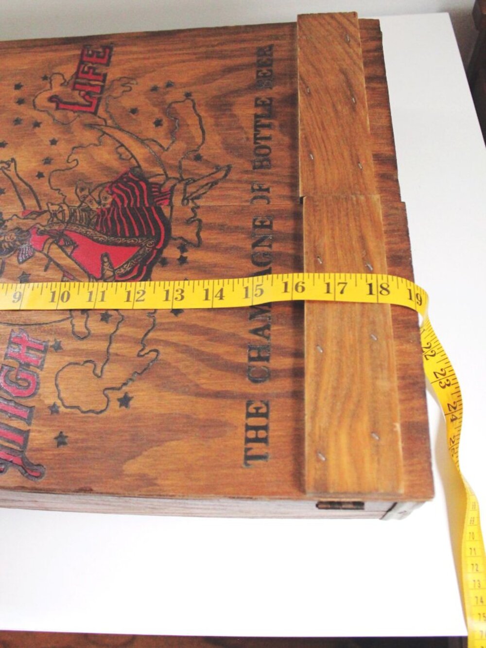 Vintage Miller High Life Wooden Cabinet Wall Hanging Crate Box Storage - Picture 8 of 10